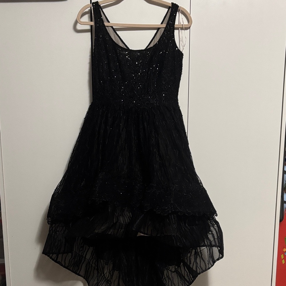 Rene Ruiz Black High Low Dress